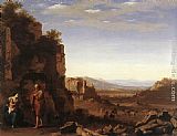 Presentation in The Temple And Flight to Egypt Paintings - Rest on the Flight into Egypt by Cornelis van Poelenburgh